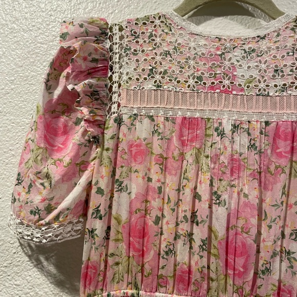 LoveShackFancy Rena Floral Lace Mini Dress - Picture 10 of 12